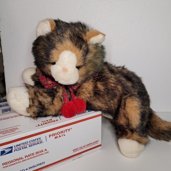 Jingle Bells Plush Calico Kitten Cat Vintage Nick and Noel for Toys R Us 1992 - Picture 1 of 16